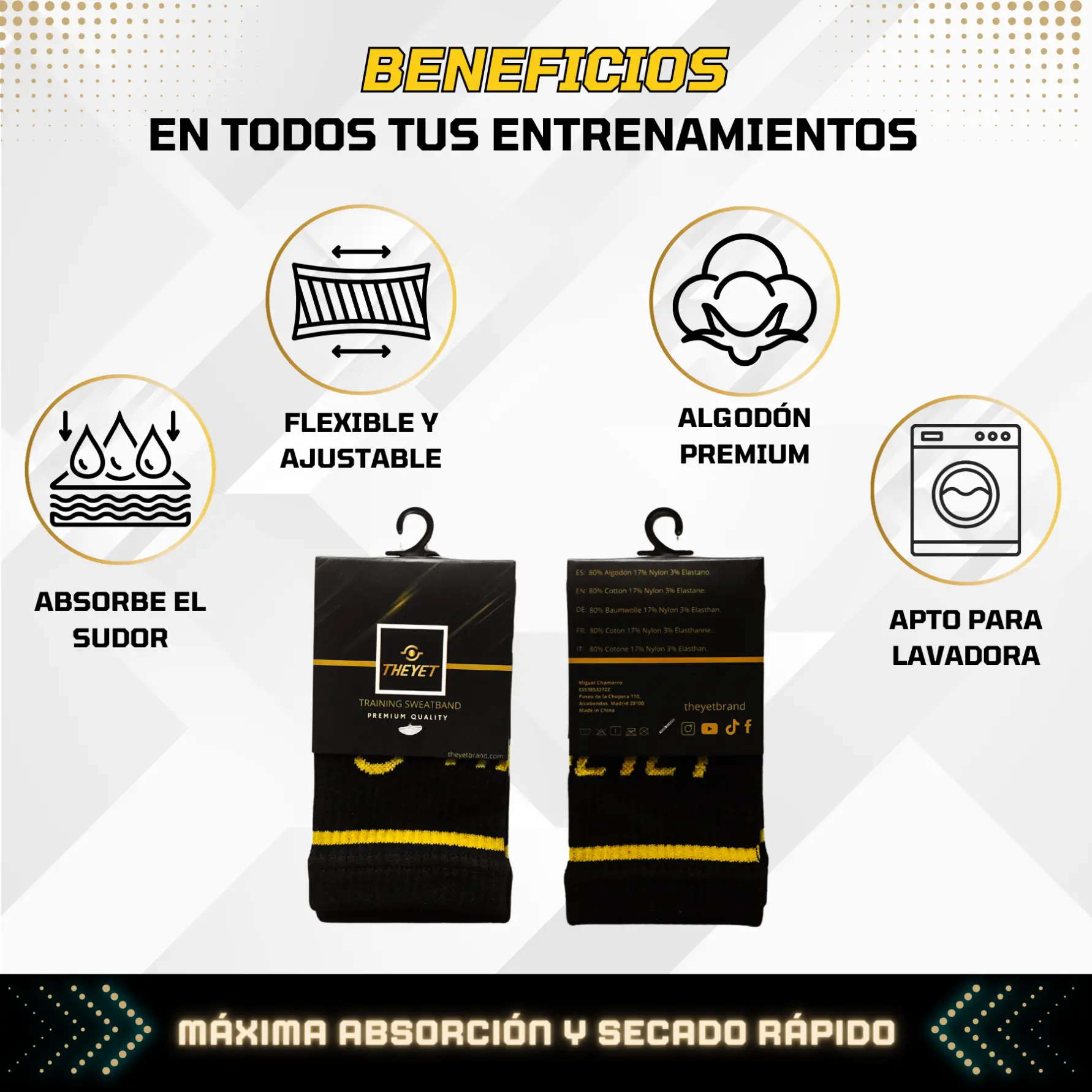 Muñequera Algodón