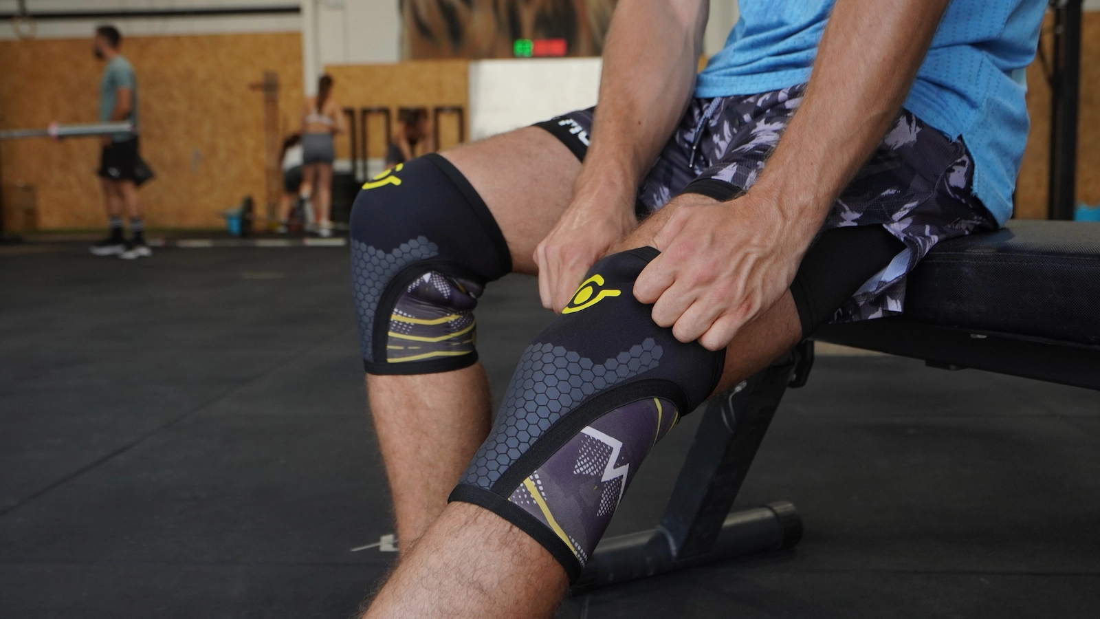 Rodilleras de compresion de neopreno para crossfit, halterofilia, fitness levantamiento de peso, sentadilla protege rodilla 7mm