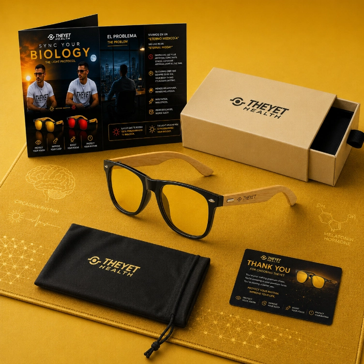Gafas Bloqueadoras de Luz Azul Aura Bamboo – Lentes Amarillas