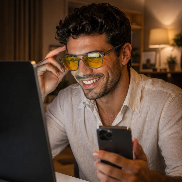 Gafas Bloqueadoras de Luz Azul (Lentes Amarillas)