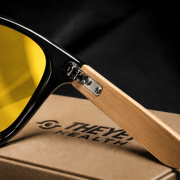 Gafas Bloqueadoras de Luz Azul Aura Bamboo – Lentes Amarillas