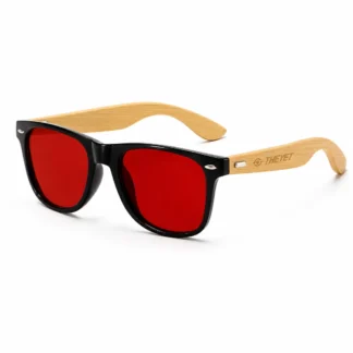Gafas Bloqueadoras de Luz Azul Aura Bamboo Lentes Rojas