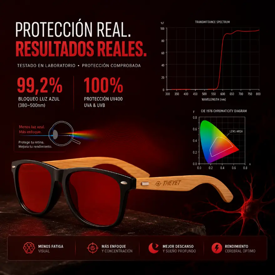 ¿Funcionan las gafas de luz azul? THEYET